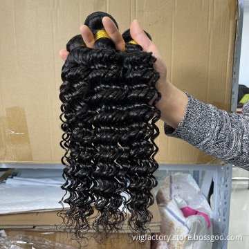 Mink Deep Wave human Hair Bundles Indian,10a Human Hair Bundles With Closure,Wholesale Raw Indian Virgin Hair Vendors Bundles
